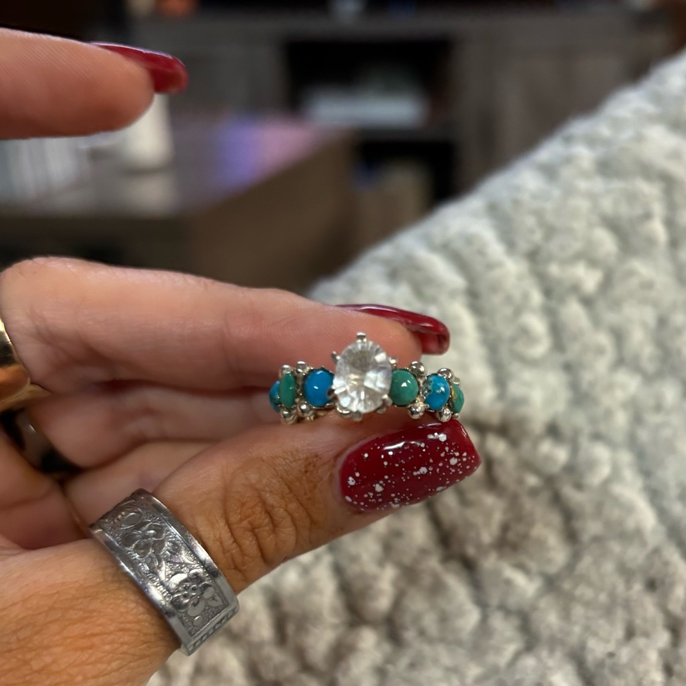 Size 5 WILD LOVE Topaz Eternity Ring